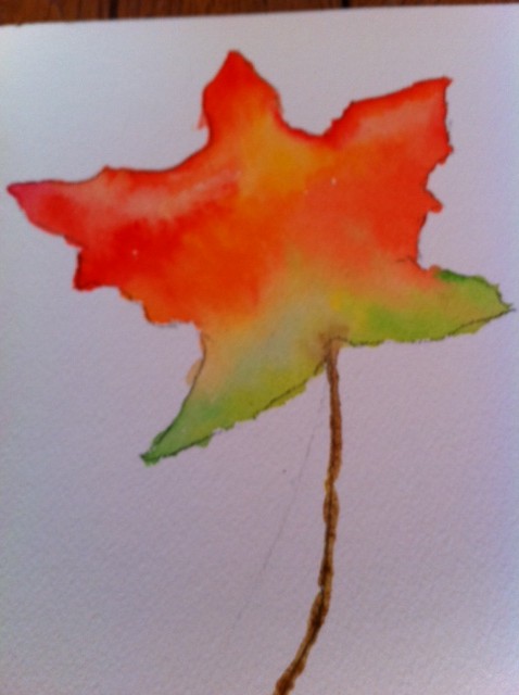 Leaf Watercolor craft